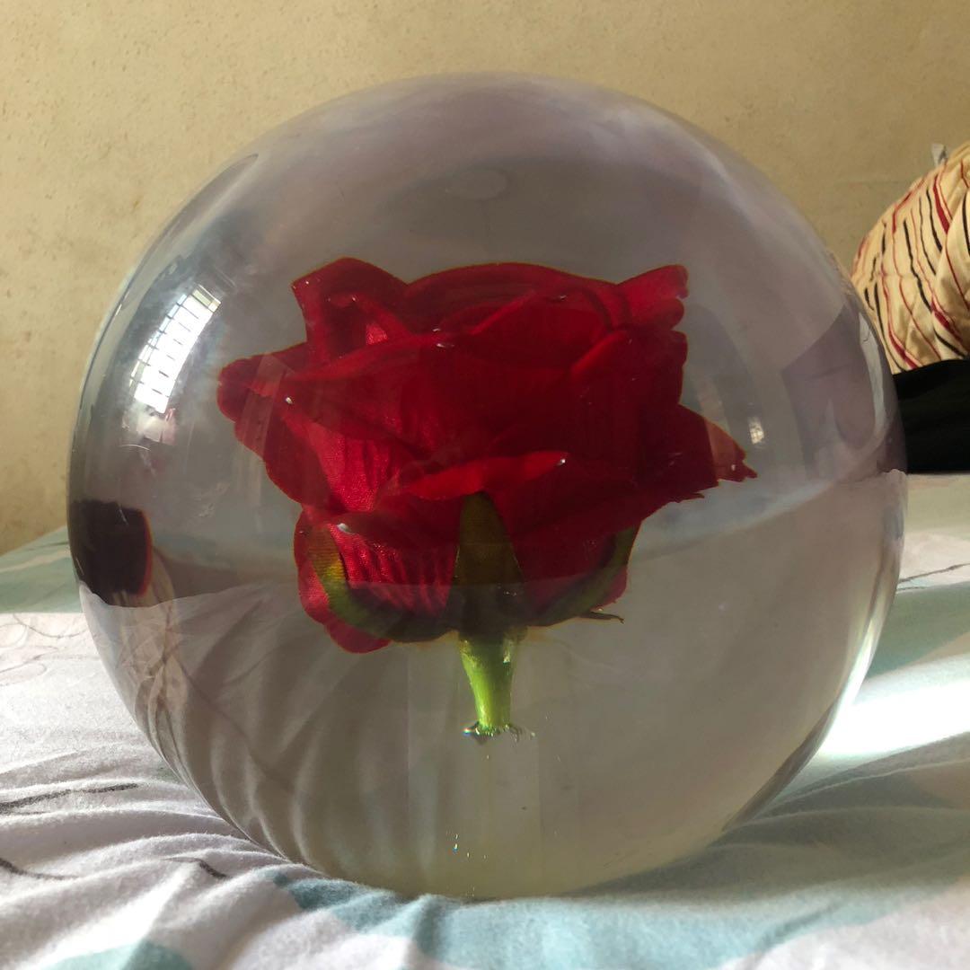 Ontheball Bowling ball 14lbs Rose Clear, Sports Equipment, Sports