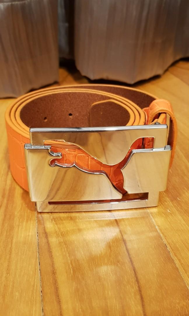 orange puma golf belt