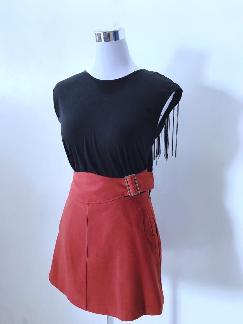 Rust Skirt, Women's Fashion, Bottoms, Skirts on Carousell