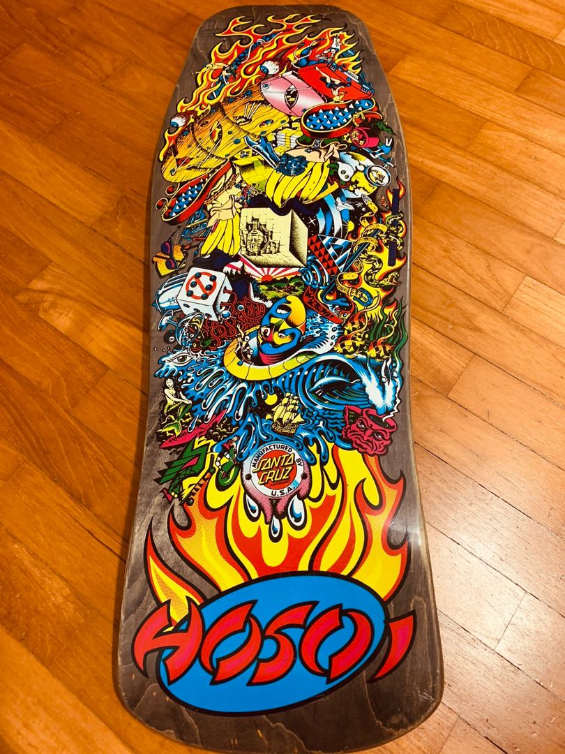 retailer RARE Vintage OG Skateboard Christian HOSOI Hammerhead Collage -  Santa Cruz Deck