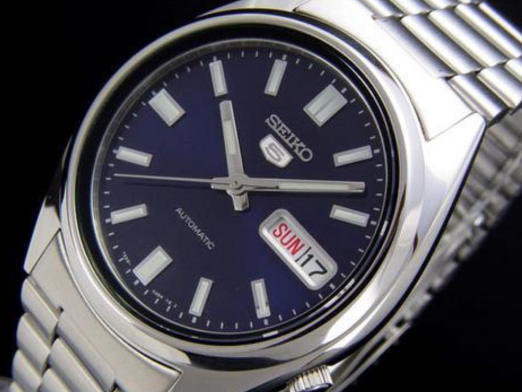 mens seiko 5 automatic watch snxs77