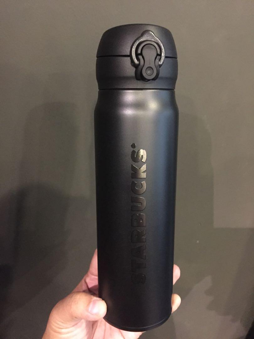 Starbucks Thermos Tumbler black white