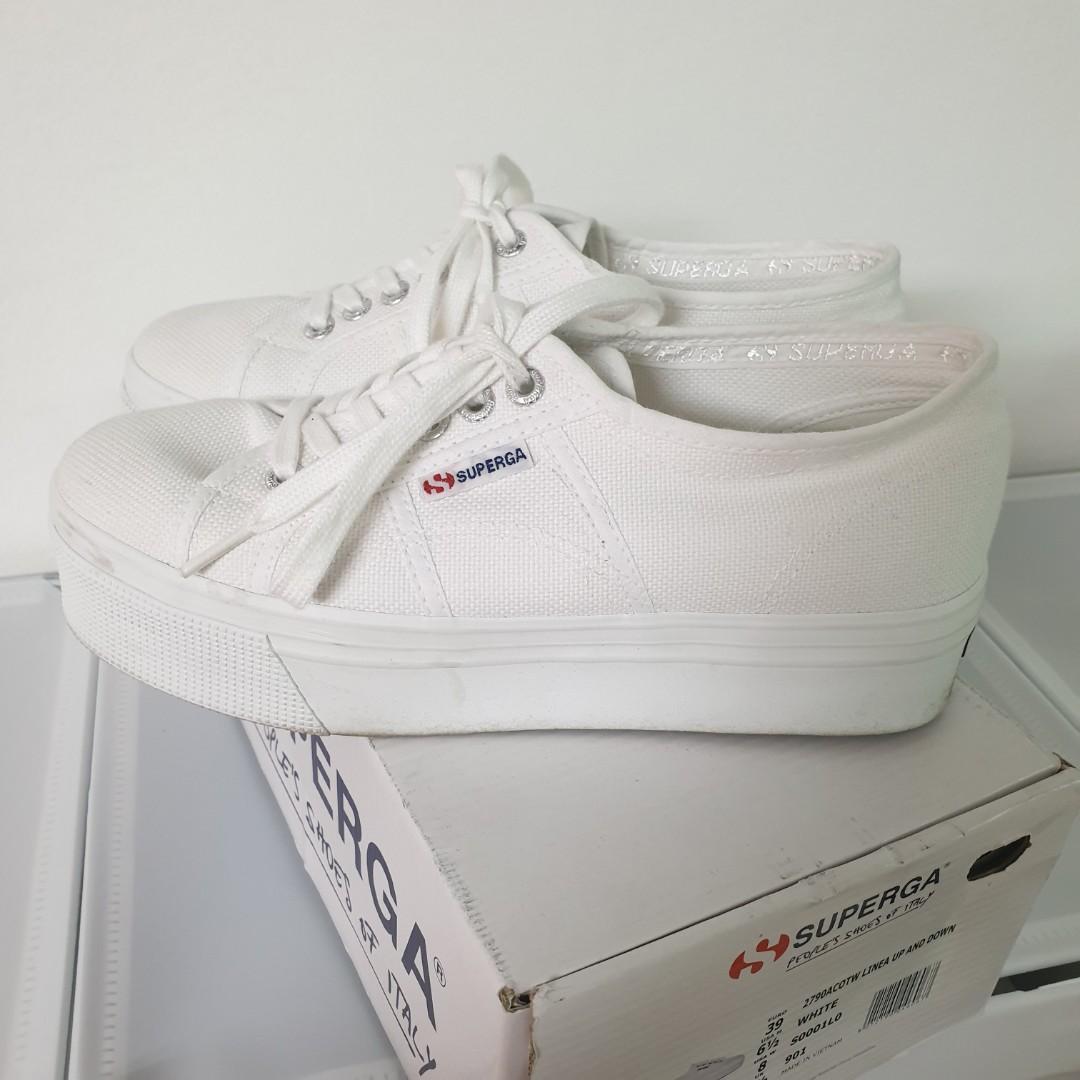 superga white platform sneakers