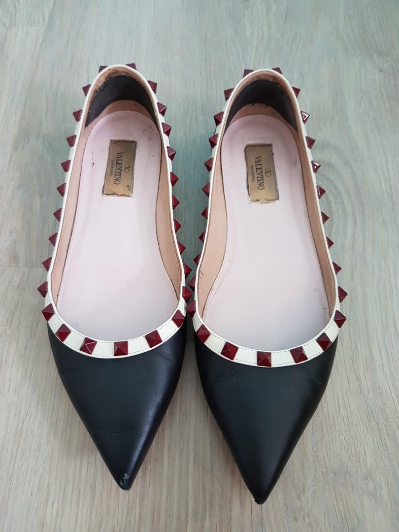 Valentino Rockstud Flats 38 Women S Fashion Shoes Flats Sandals On Carousell