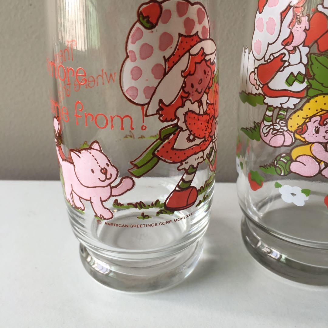 Vintage Strawberry Shortcake Glasses, Hobbies & Toys, Memorabilia
