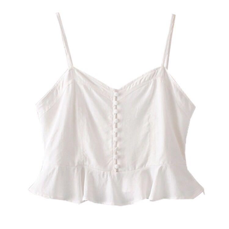 white peplum crop top