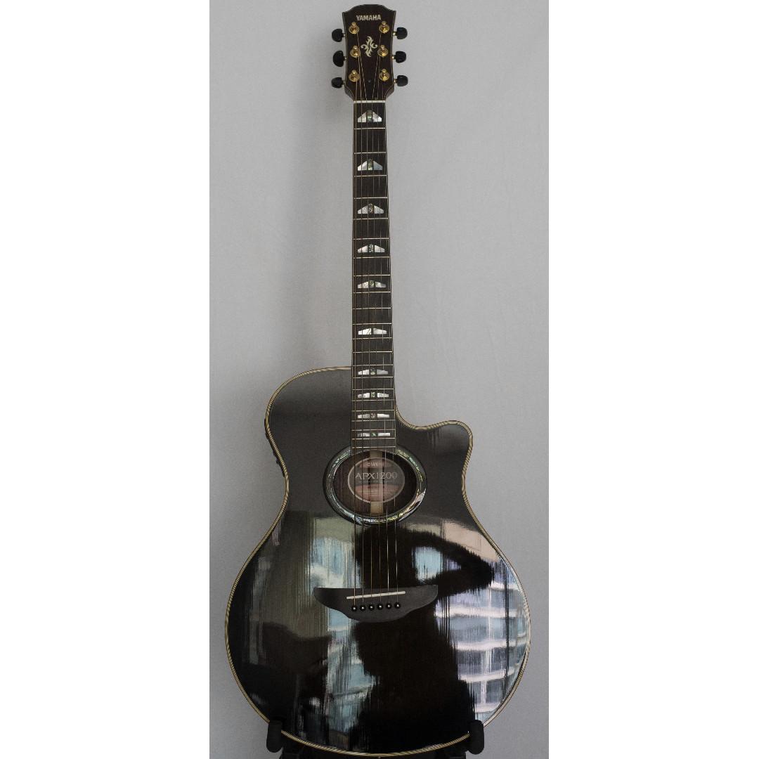 Yamaha Apx1200 Thinline Cutaway Acoustic Electric Guitar Transparent Black Music Media Music Instruments On Carousell