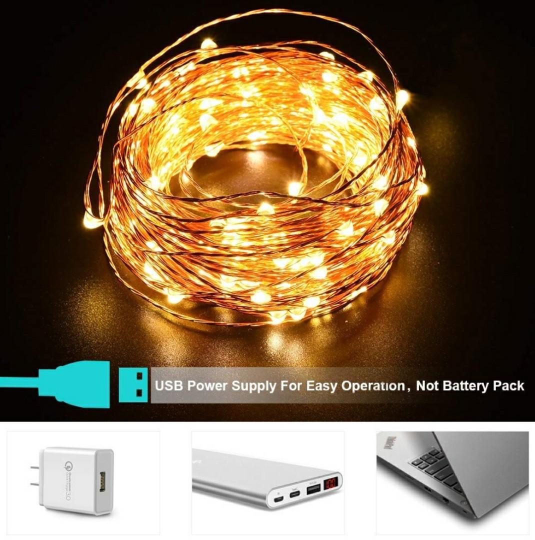 ylife 2 pack led fairy light, furniture, home decor, lighting &