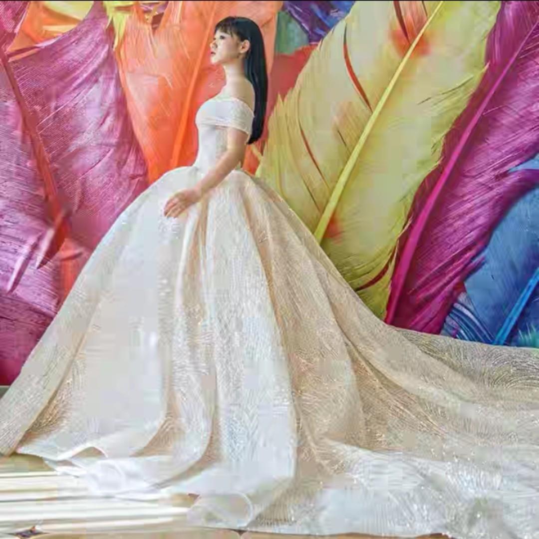 3m long tail wedding grown Women s Fashion Dresses Sets