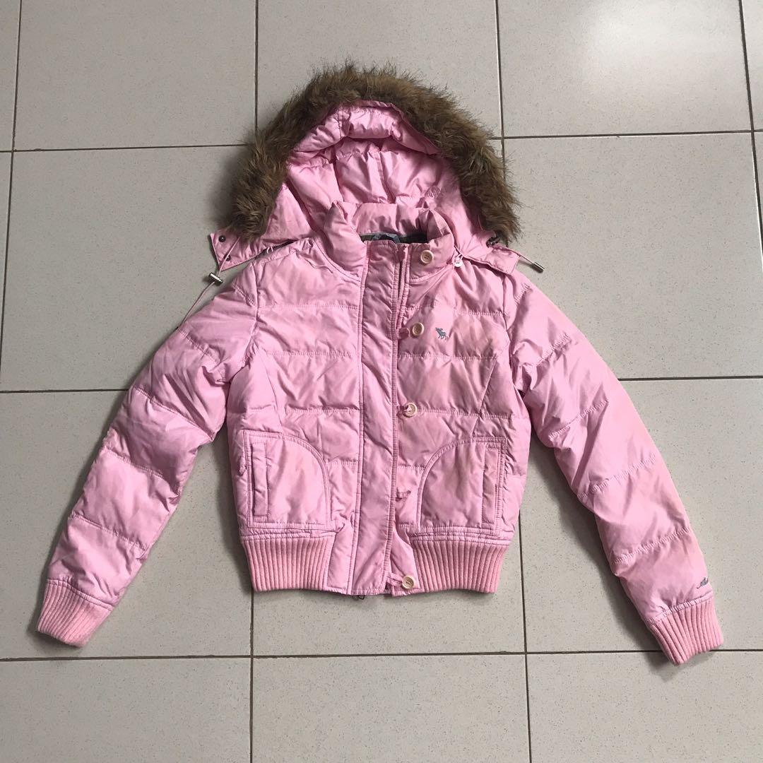 Abercrombie pink jacket new arrivals