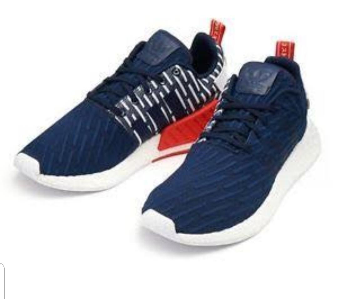Adidas NMD R2 navy blue with red fits 