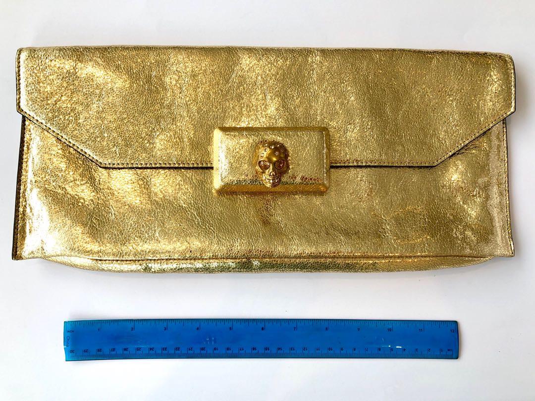 Alexander mcqueen top gold bag