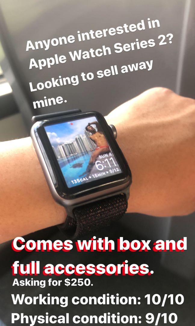 Apple Watch Series 2 Space Gray 42mm With Free Bands Electronics Others On Carousell