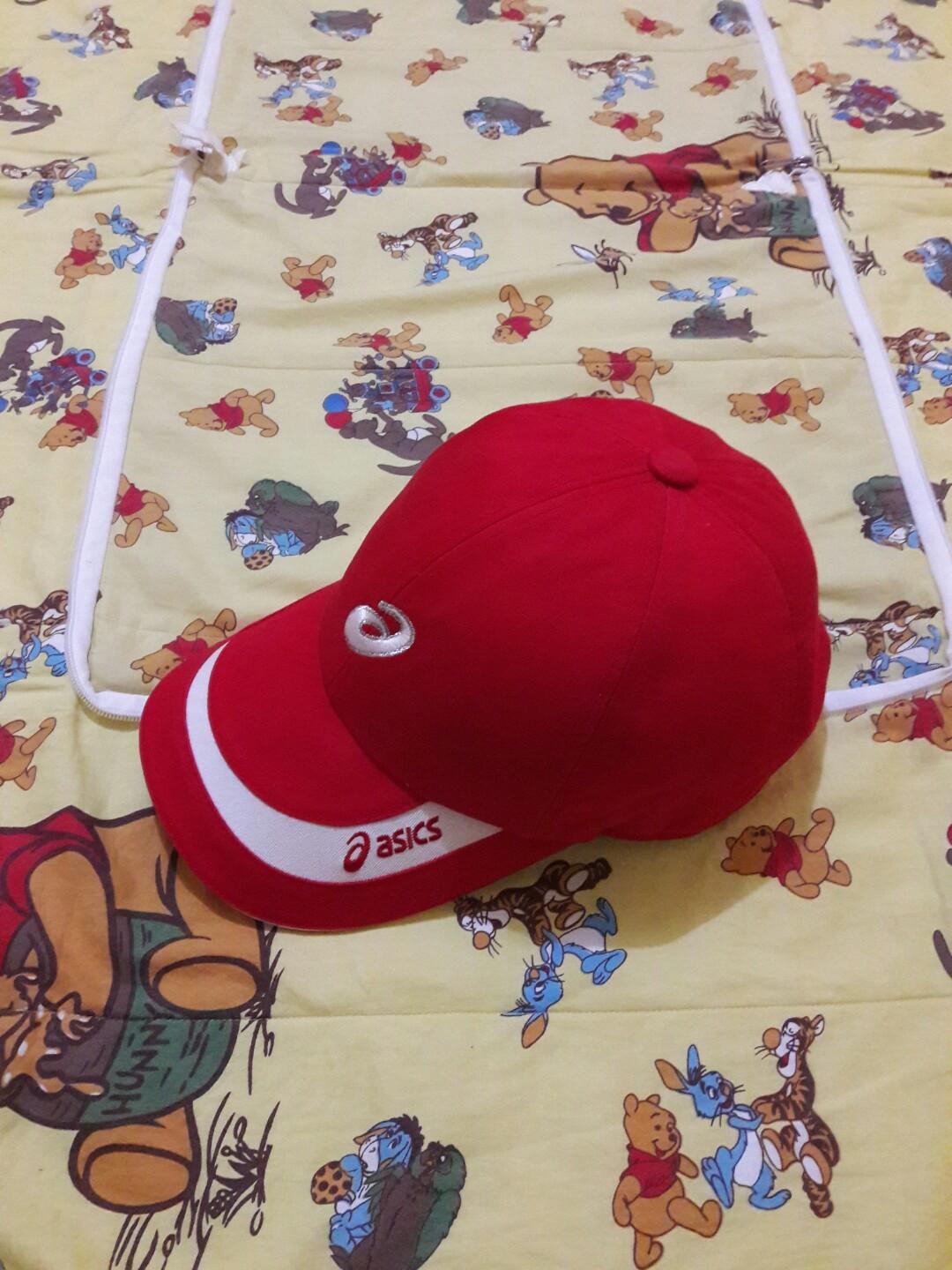 Asics original cap topi asics merah original