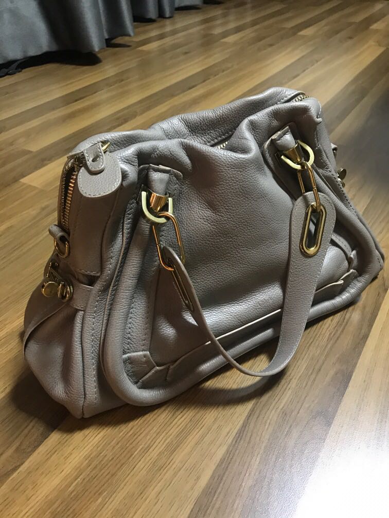REDUCED! Authentic Chloe Paraty Dove grey , Women's Fashion, Bags ...