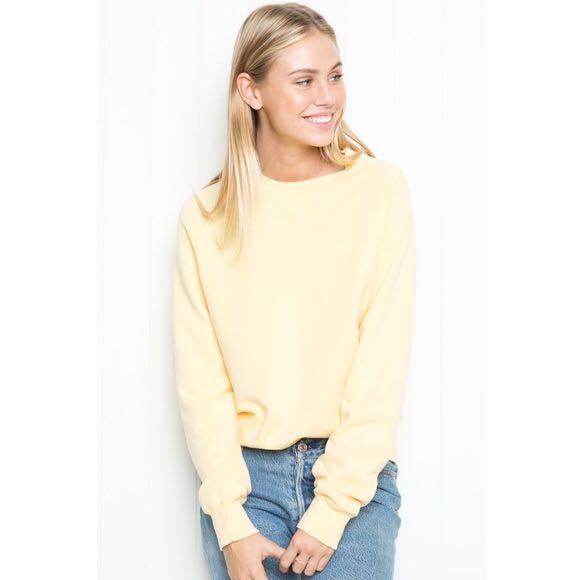 Brandy melville yellow sweatshirt cheap