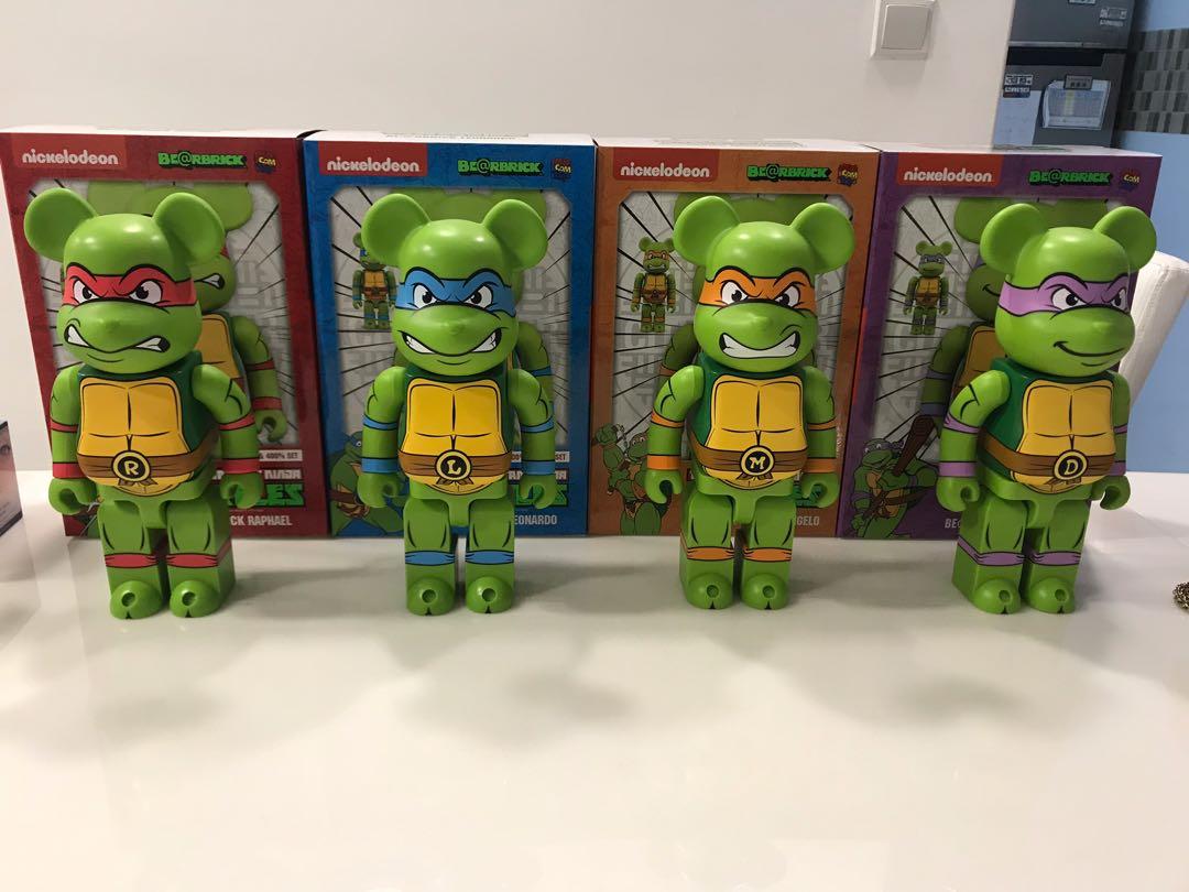 100/% Leonardo /& Raphael bearbrick 2 set Medicom Be@rbrick Ninja Turtles 400%