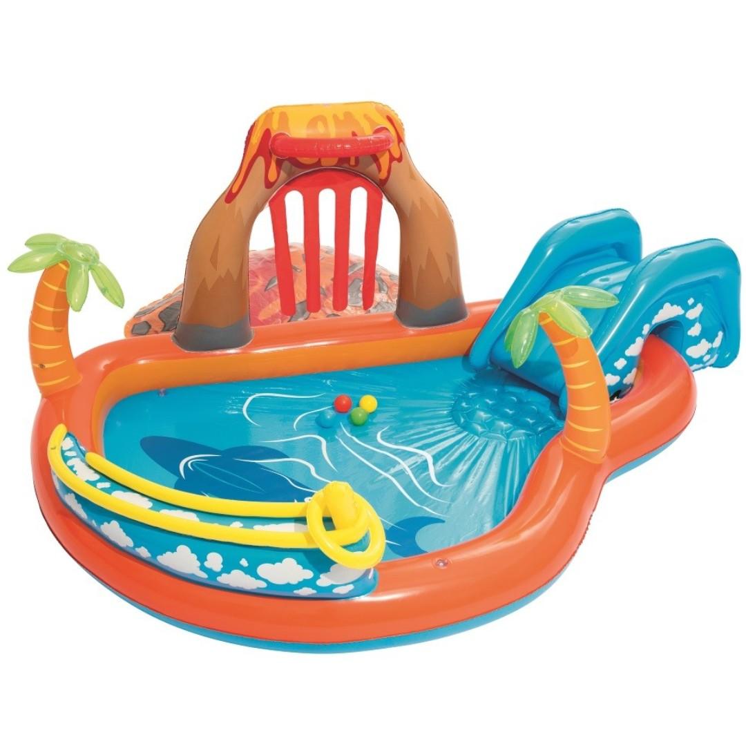 bestway lava lagoon inflatable play center swimming pool for kids toddler baby sports equipment sports games water sports on carousell