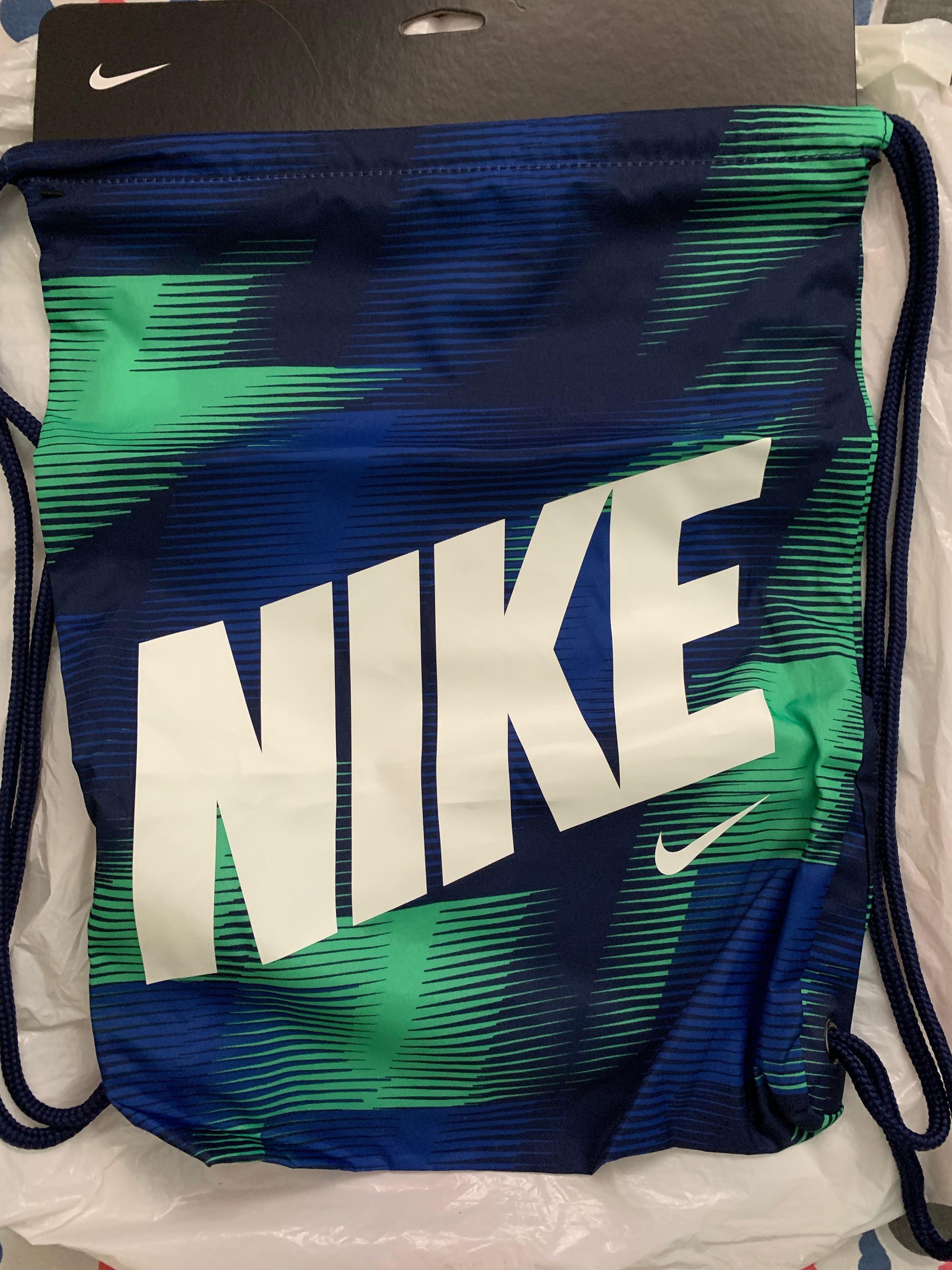 blue nike drawstring bag