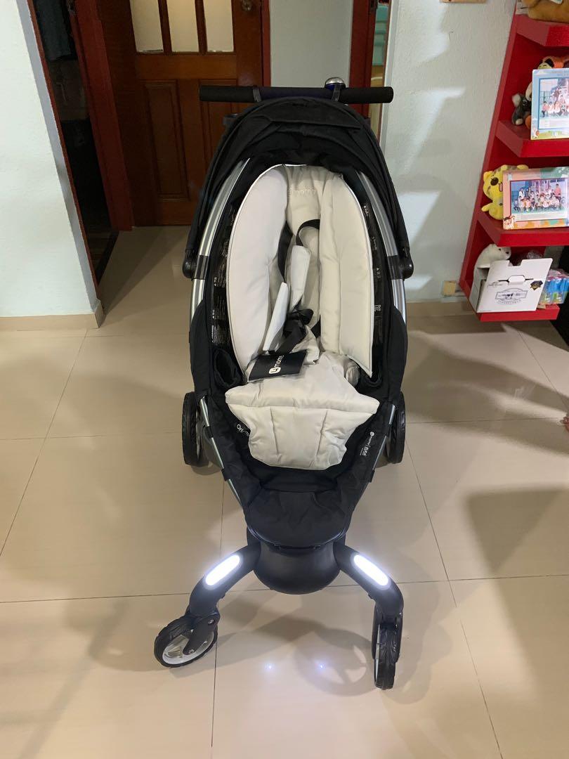 power folding stroller