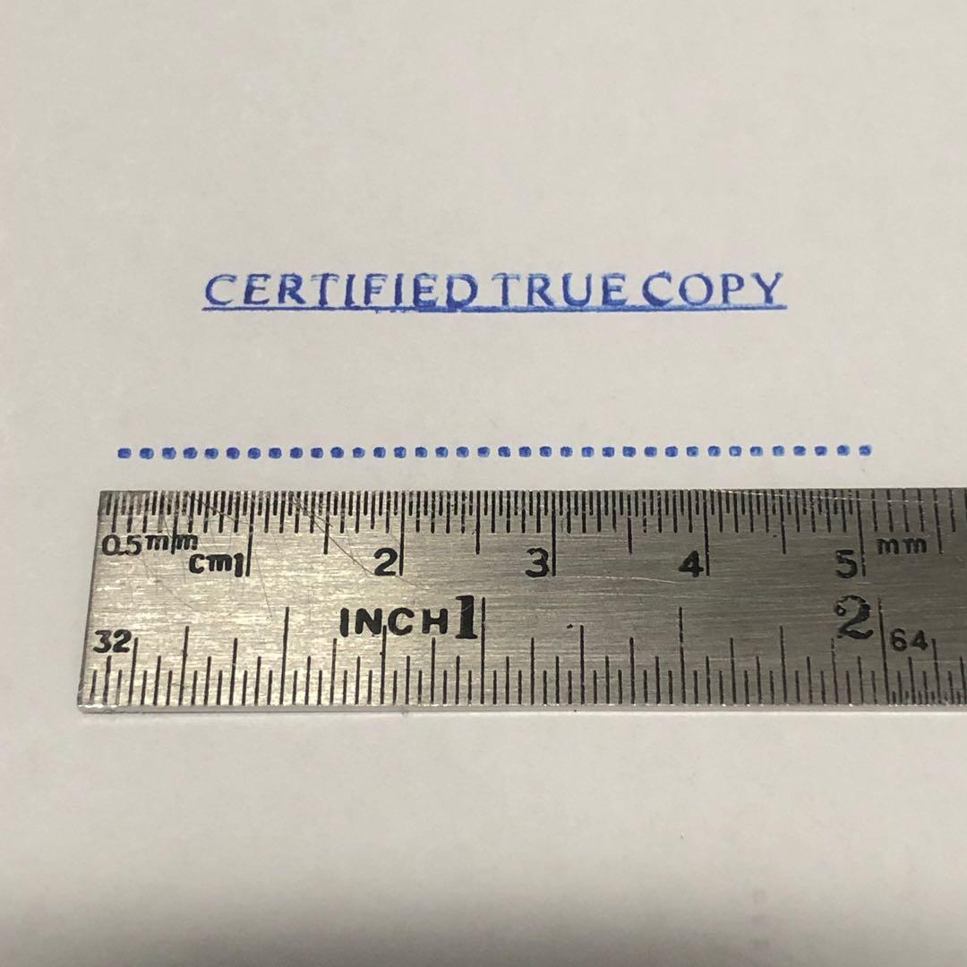 Certified True Copy Self Inking Stamp Chop Everything Else On Carousell