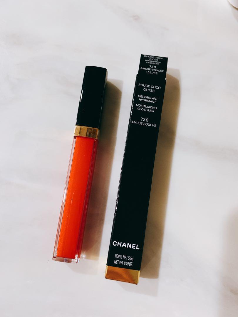 Chanel Rouge Coco Gloss 738 Amuse Bouche, Beauty & Personal Care, Face,  Makeup on Carousell