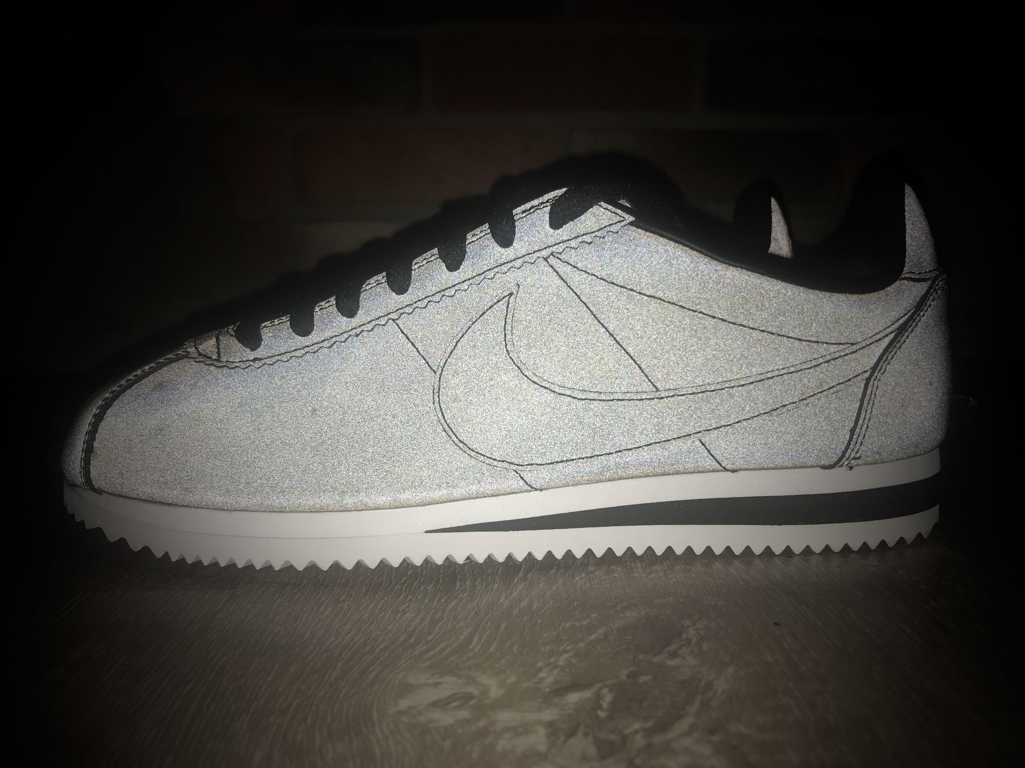 Nike cortez reflective best sale