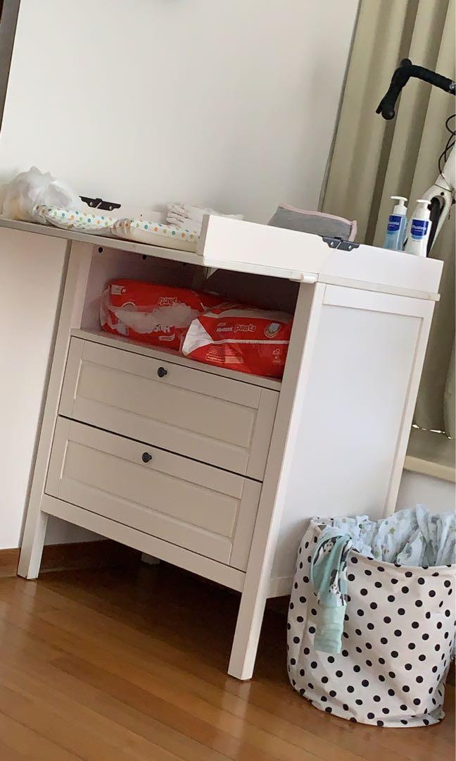 fold down changing table ikea