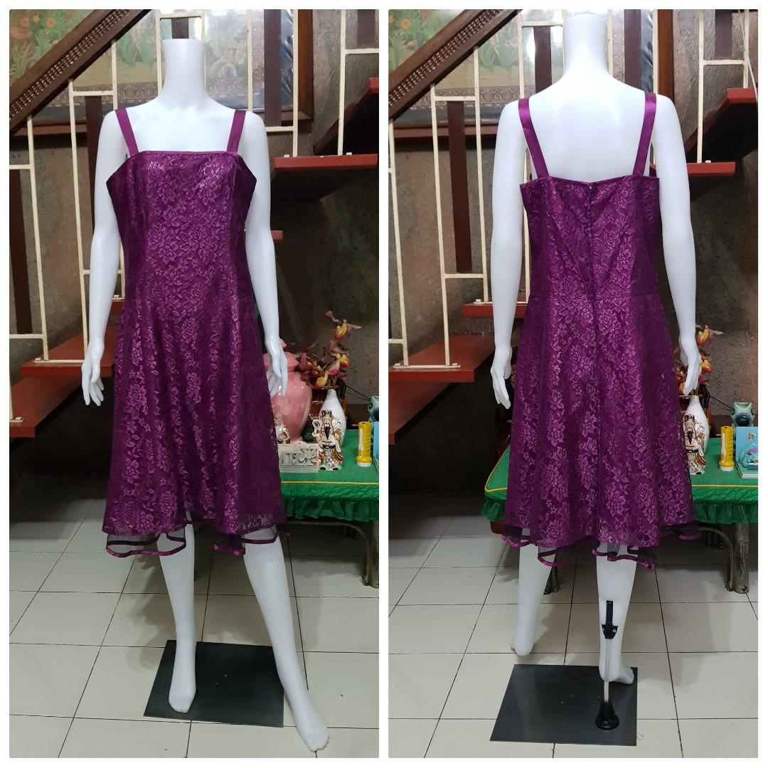 Dressbarn Collection Violet Laced Floral Dress Size 14 On Carousell