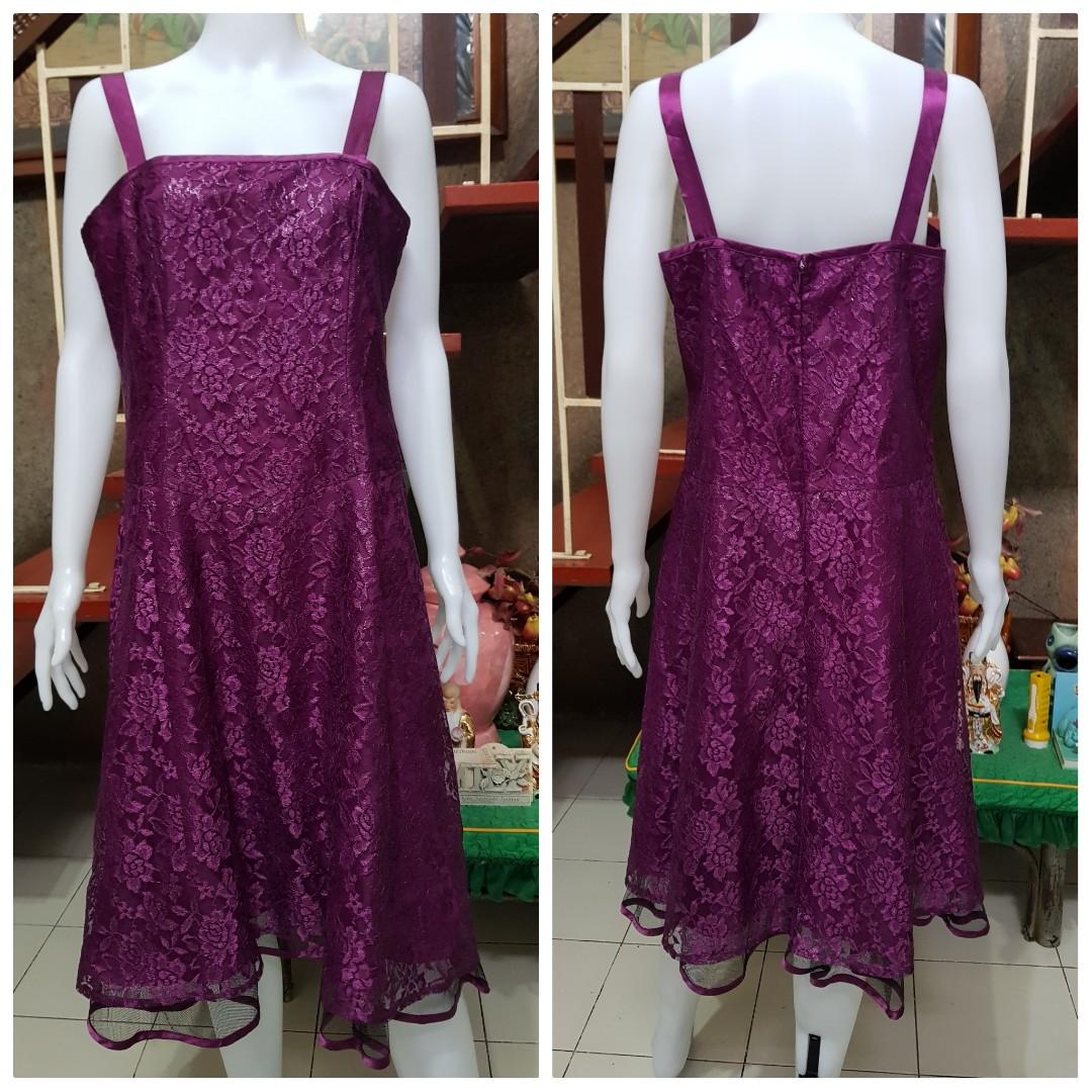 Dressbarn Collection Violet Laced Floral Dress size 14 Women s