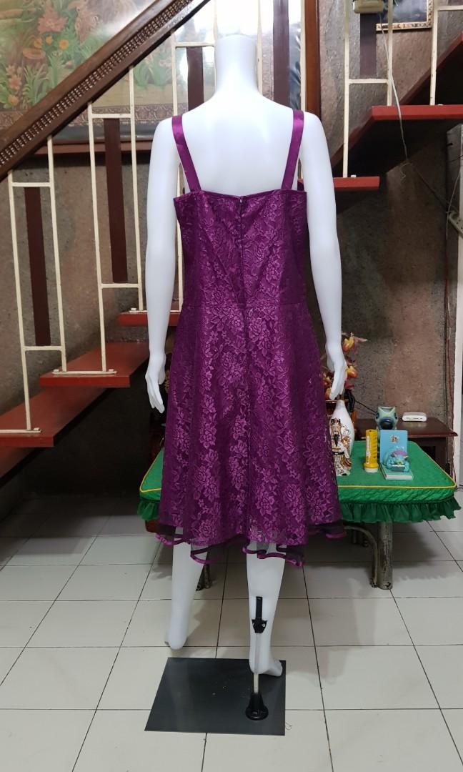 Dressbarn Collection Violet Laced Floral Dress Size 14 On Carousell