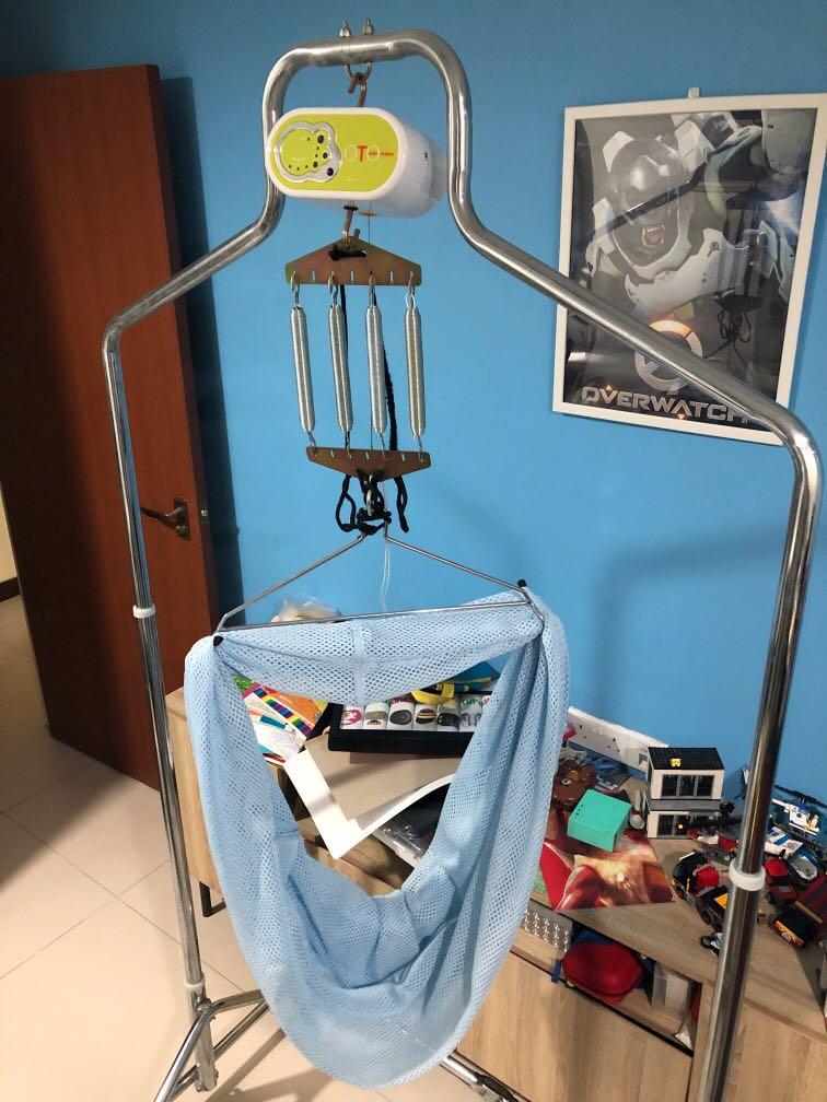 Electronic Rocker Crib Baby Cradle Babies Kids Cots