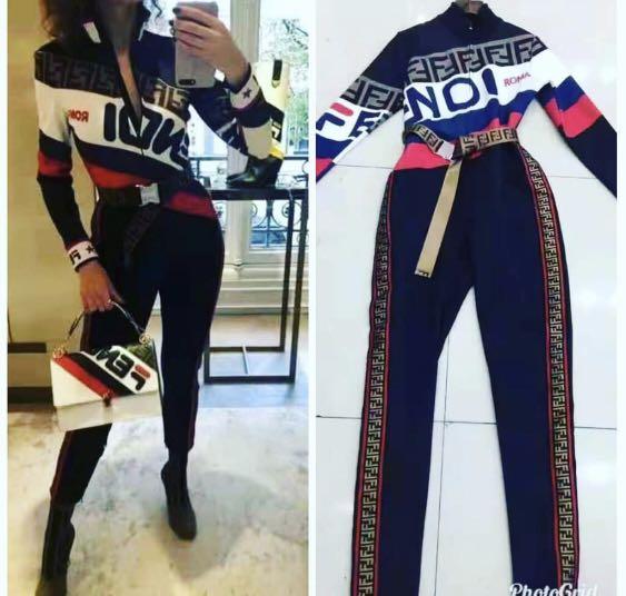 FENDI Jumpsuit with Belt, Barang Mewah 