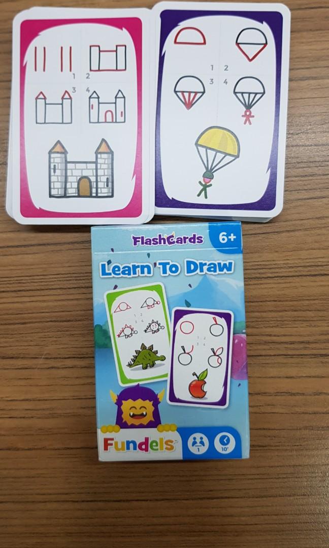 Flashcard Learn To Draw Toys Games Board Games Cards On