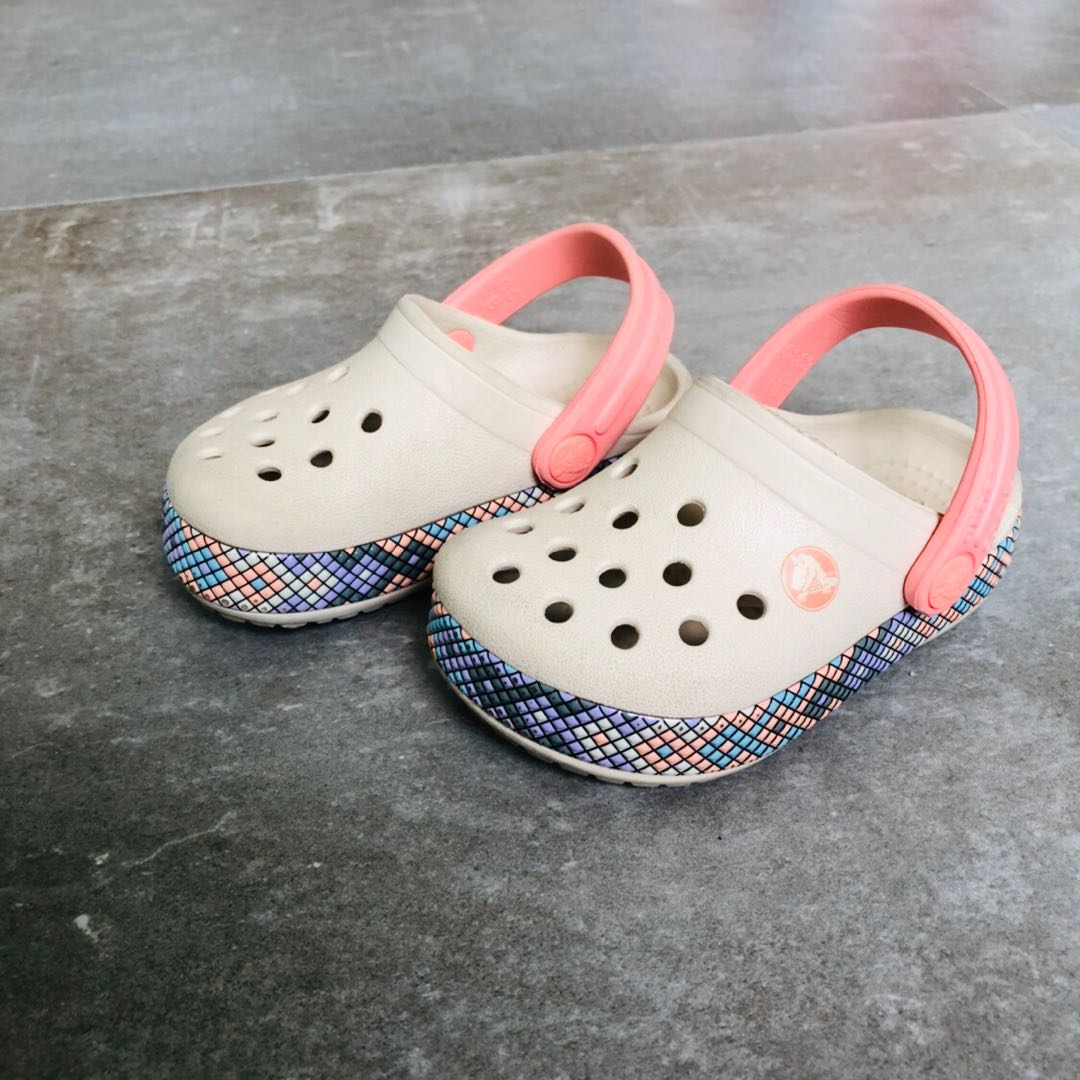 pastel kids crocs