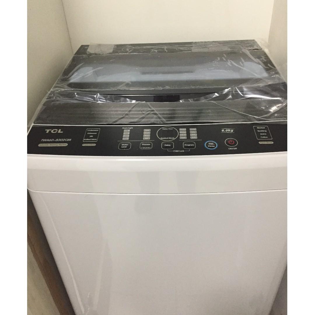 automatic washing machine with press