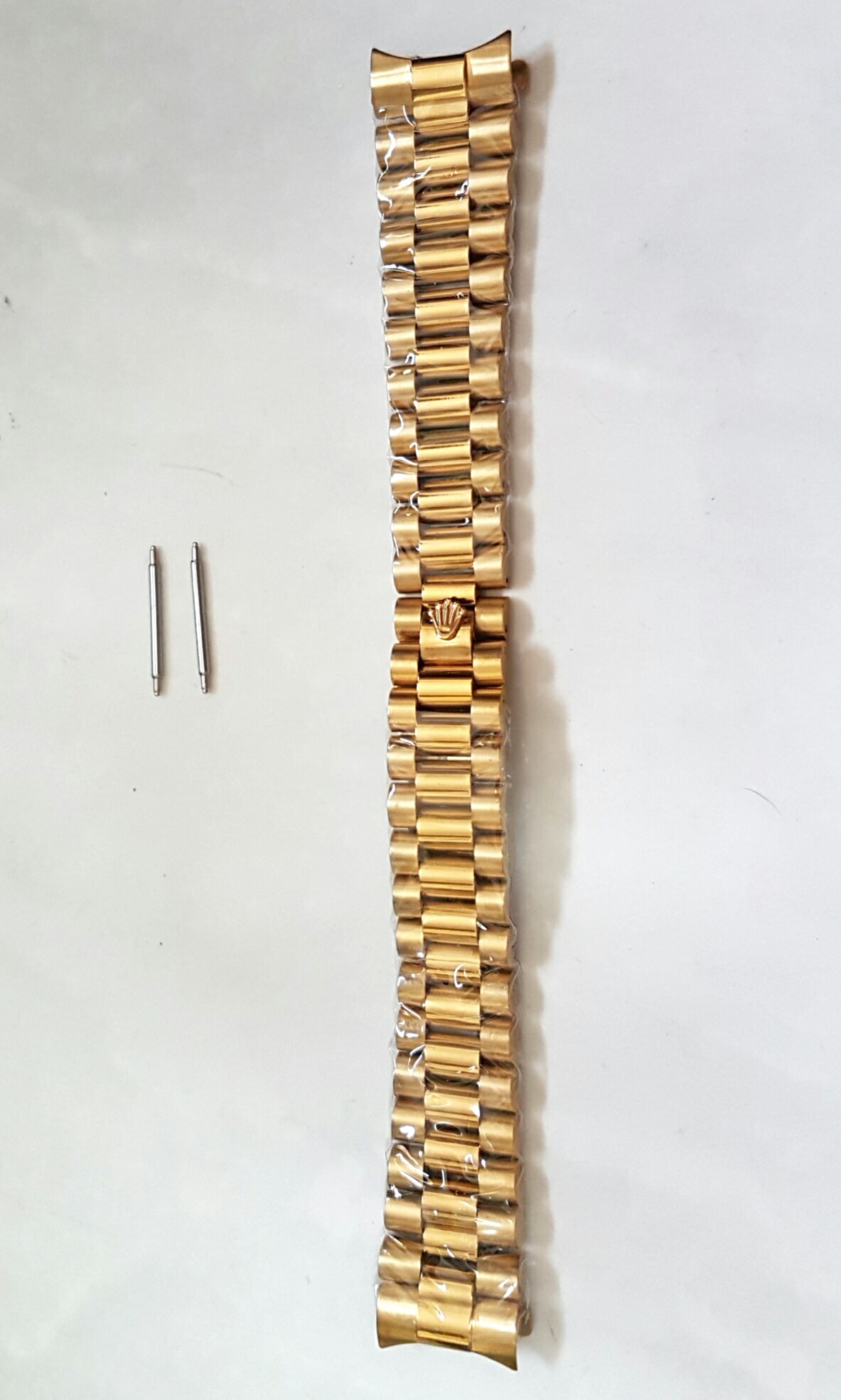 President Bracelet Full Gold Hidden Clash with Logo 20mm lug