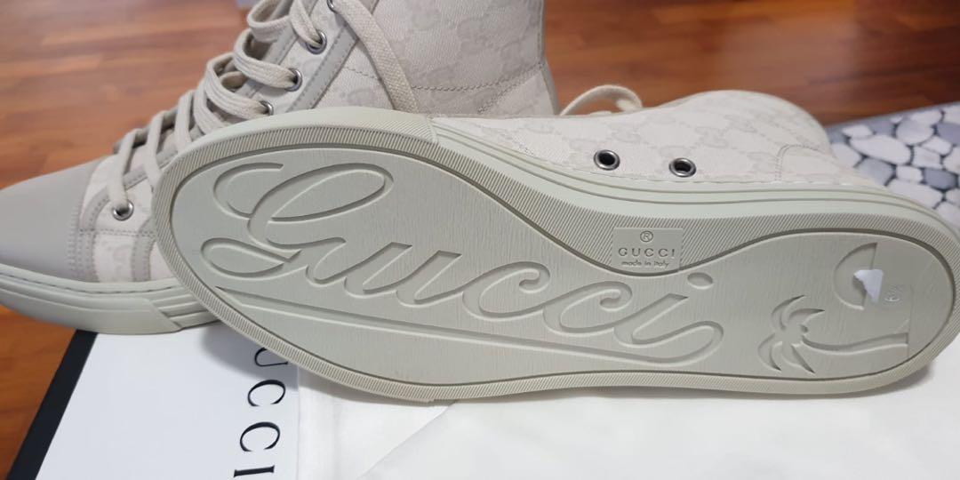 White gucci high new arrivals top sneakers
