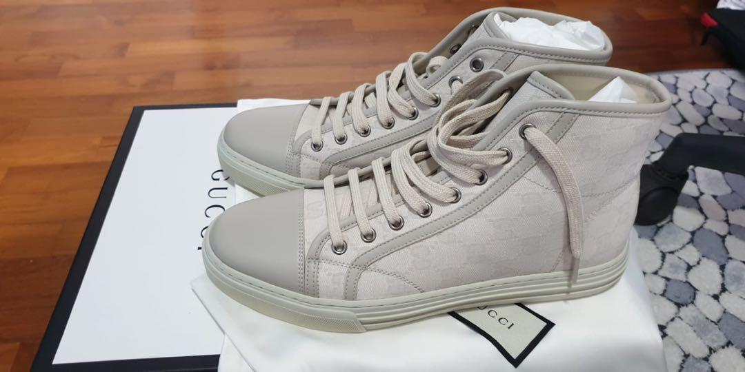 White high top gucci shoes store