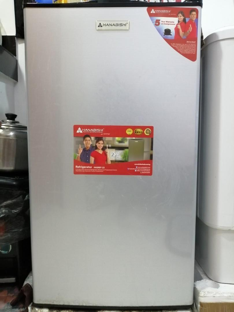 HANABISHI MINI BAR REFRIGERATOR Model HASREF33 Size 3.3 Cubic Feet