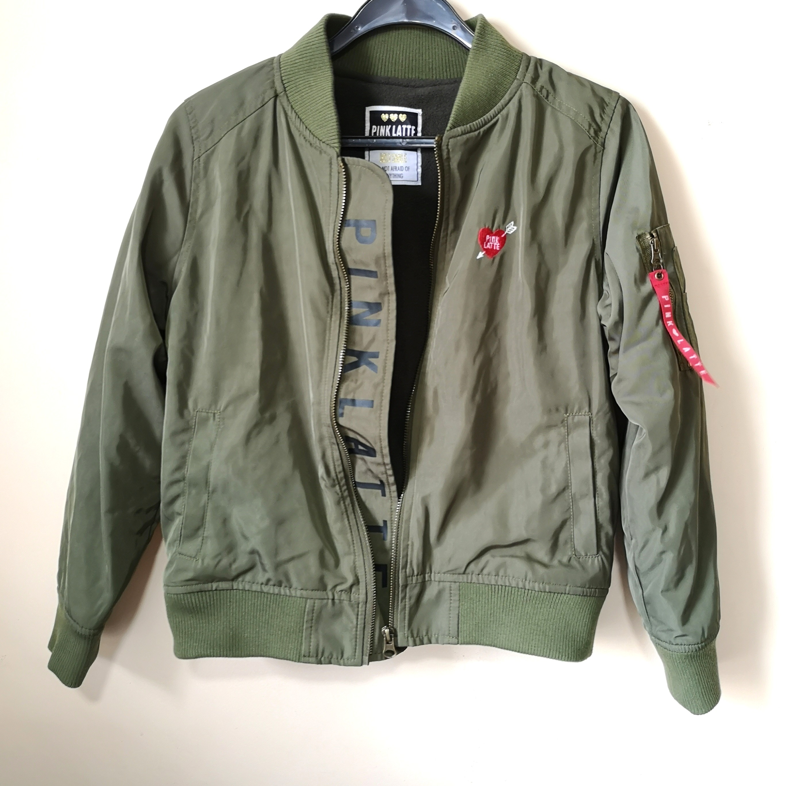 Harajuku Pink Latte Army Green Bomber Jacket Women S Fashion