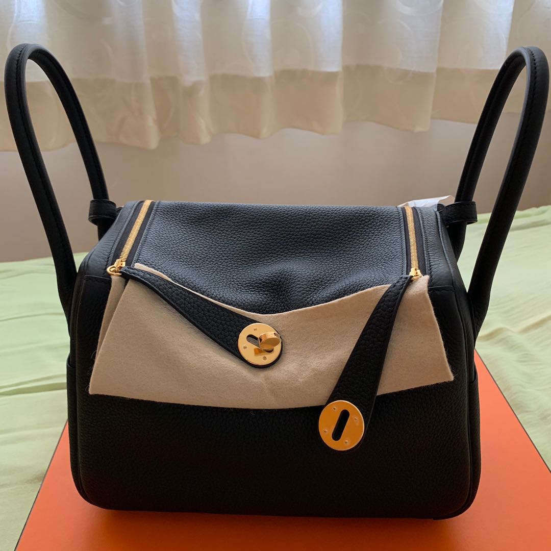 Hermes lindy shop 26 black gold