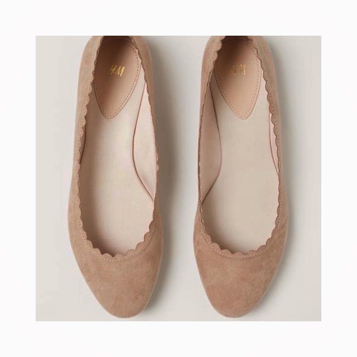 H&m scalloped flats hotsell