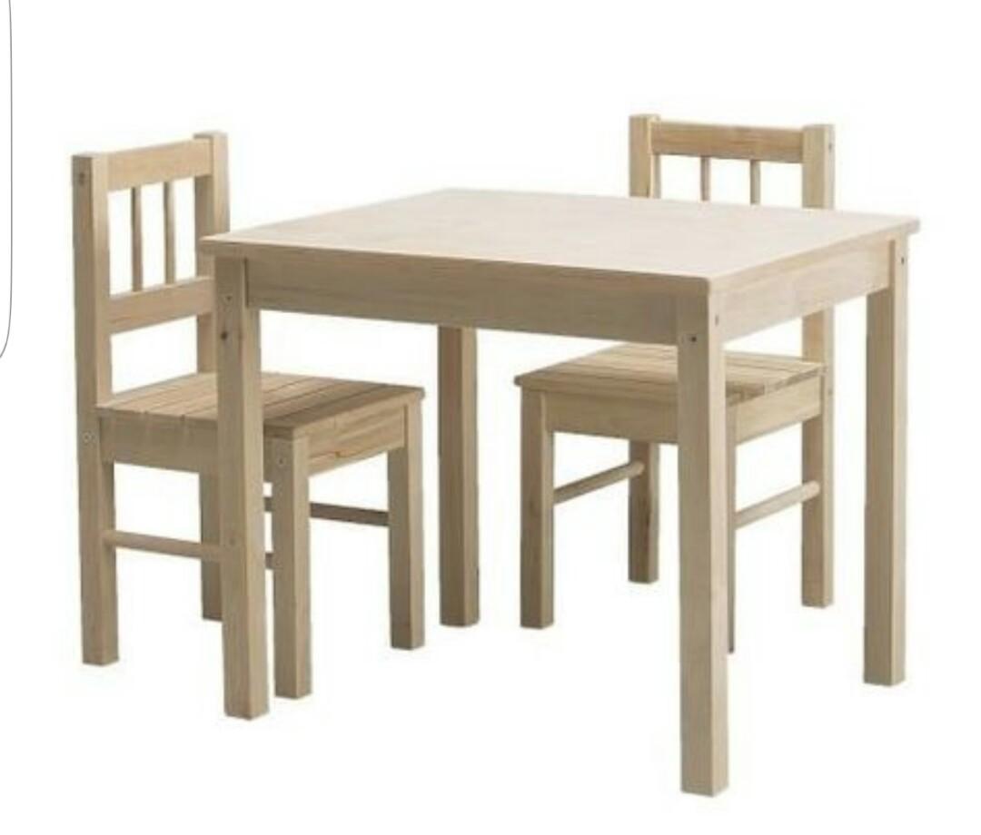 Ikea Kids Table And Chairs Home Furniture Furniture On Carousell
