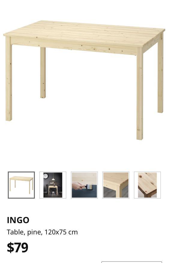 Ikea Pine Table Furniture Tables Chairs On Carousell