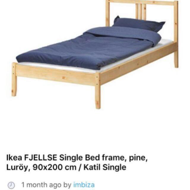 Ikea Single Bed Frame FJELLSE & Tilam, Furniture & Home Living