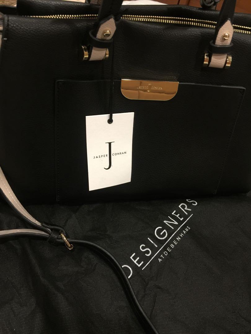 Jasper Conran patent black handbag Large black... - Depop
