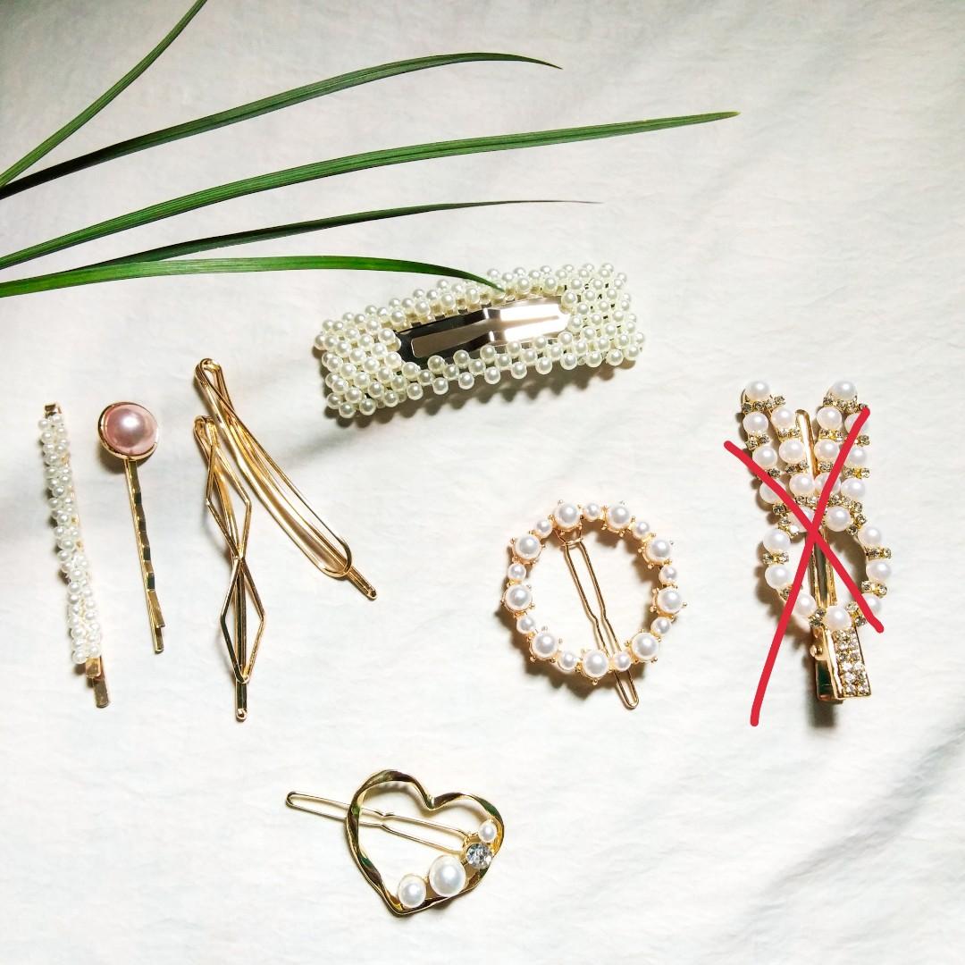 Jepitan Kekinian Set Jepit Hijab Jepit Rambut Fesyen Wanita Aksesoris Di Carousell