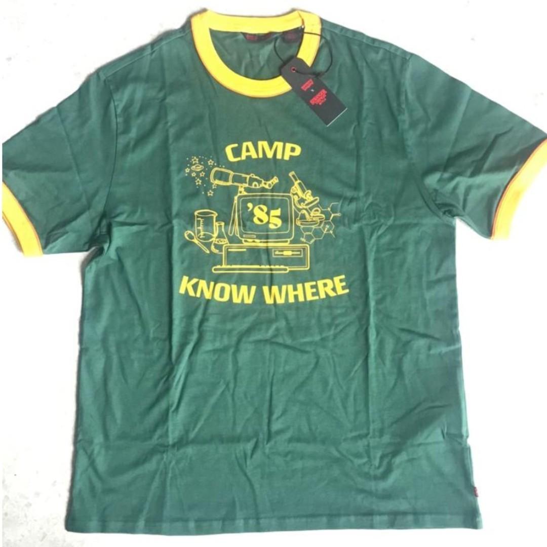 Levi's® X Stranger Things Camp Know Where Ringer Tee Shirt, Men's Fashion,  Tops & Sets, Tshirts & Polo Shirts on Carousell