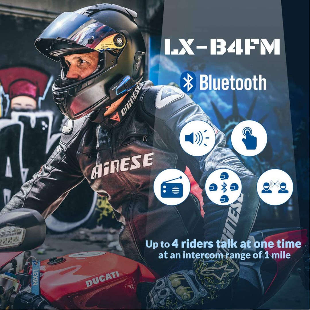 LEXIN LX B4FM Motorcycle Intercom Audio Other Audio Equipment on